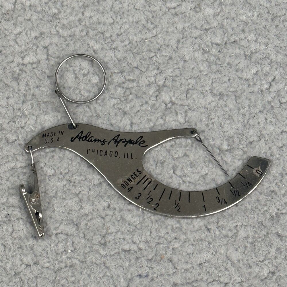 VTG‎ Adams Apple Chicago Pocket Letter Postage Scale 4oz 80g USA Made Rare Tool